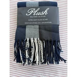 Plush Apparel Women's Plaid Fringe Scarf Multicolor Neck Warmer Butter Soft